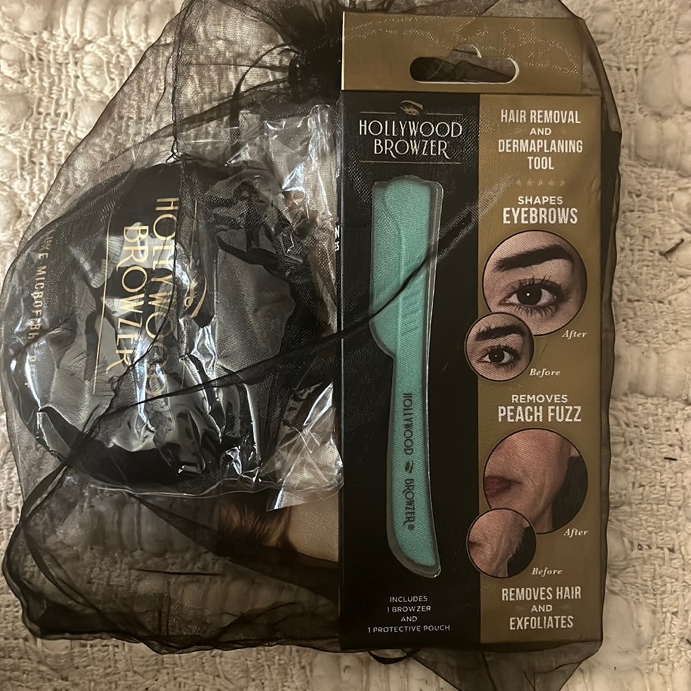Brand New Hair Removal & Dermaplaning Tool & Microfiber Puff